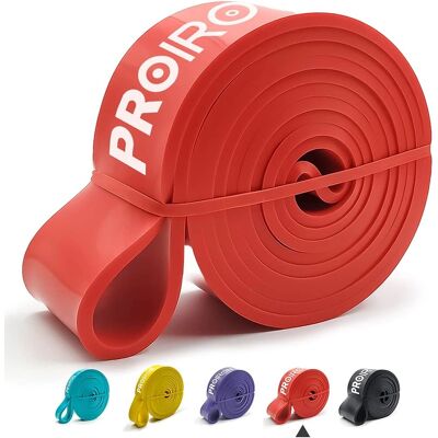Proiron - Assisted Pullup Band - 208x4.5x0.45 cm - Rouge - Publicité Proiron - Assisted Pullup Band - 208x4.5x0.45 cm - Rouge - Publicité