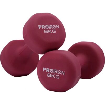 PROIRON - PRKNED08K - 8 kg - 2 pcs - Dumbbell - Publicité PROIRON - PRKNED08K - 8 kg - 2 pcs - Dumbbell - Publicité