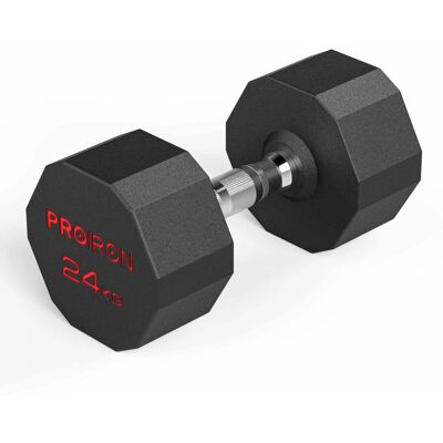 PROIRON - PRKRD24K - 24 kg - poids fixe - haltère - Publicité PROIRON - PRKRD24K - 24 kg - poids fixe - haltère - Publicité