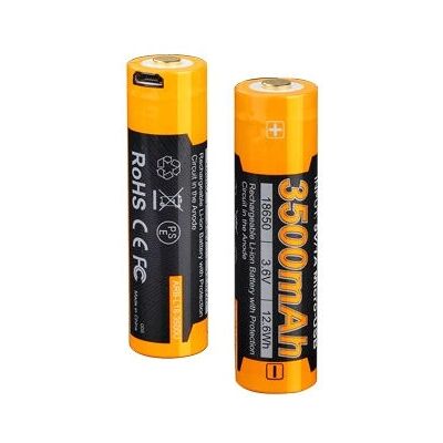 Fenix Gjenbrukbar 18650 Batteri - 3500mAh, Micro-USB, Li-ion Fenix Gjenbrukbar 18650 Batteri - 3500mAh, Micro-USB, Li-ion