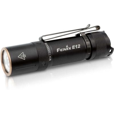 Fenix E12 V2.0 Kompakt LED Taskulamppu - Käsin, Musta Fenix E12 V2.0 Kompakt LED Taskulamppu - Käsin, Musta