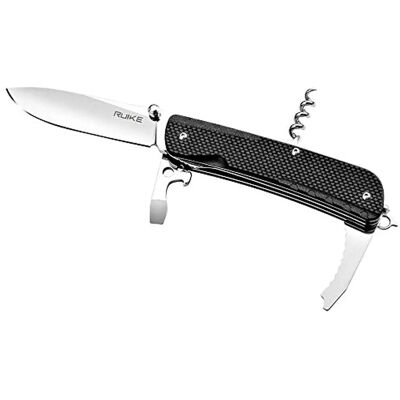 Ruike LD21-B Faca Multifuncional Dobrável Preta - Faca de Bolso Ruike LD21-B Faca Multifuncional Dobrável Preta - Faca de Bolso