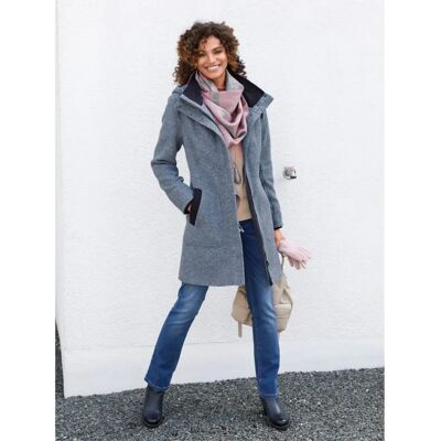 Casual Looks Modell 40 Blau Meliert Mantel - Mantel Casual Looks Modell 40 Blau Meliert Mantel - Mantel