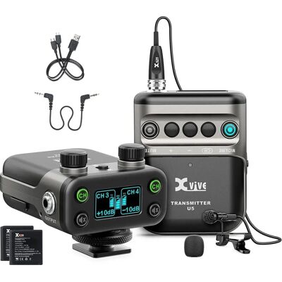 Xvive U5 Draadloos Audiosysteem - Hoogwaardige Video Microfoon Xvive U5 Draadloos Audiosysteem - Hoogwaardige Video Microfoon