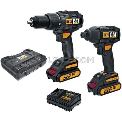 CAT DX12K Power Tools - Impact & Drill Kit CAT DX12K Power Tools - Impact & Drill Kit