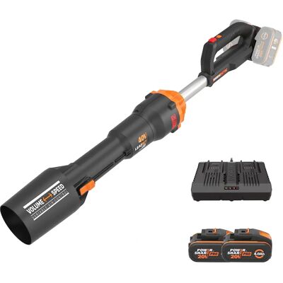 Worx - Nitro Soplador de hojas - Sin escobillas, 2 baterías, 40V máx Worx - Nitro Soplador de hojas - Sin escobillas, 2 baterías, 40V máx