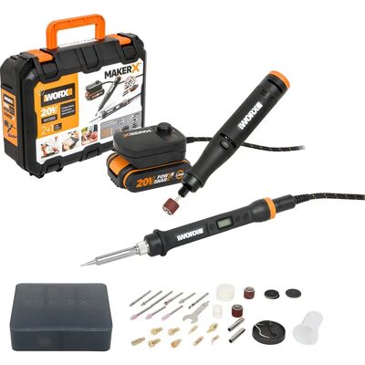 Worx WX988 Elektroniczny Grawer - Zestaw obrotowych narzędzi, lutownica Worx WX988 Elektroniczny Grawer - Zestaw obrotowych narzędzi, lutownica