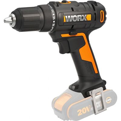 WORX WX108.9 Bezprzewodowa wkrętarka - Zmienna prędkość, 20V, 13mm uchwyt WORX WX108.9 Bezprzewodowa wkrętarka - Zmienna prędkość, 20V, 13mm uchwyt
