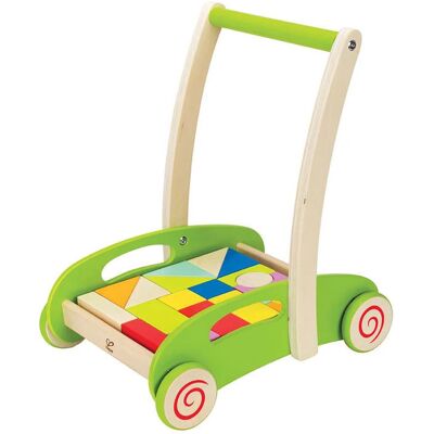 Hape E0371A Bau-Wagen mit Holzklötzchen Bausteine - Push & Pull Toy Hape E0371A Bau-Wagen mit Holzklötzchen Bausteine - Push & Pull Toy