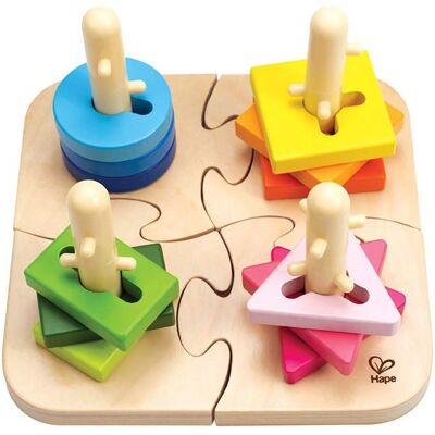 Hape E0411 Kreatives Holz-Peg-Puzzle - Lernspielzeug Hape E0411 Kreatives Holz-Peg-Puzzle - Lernspielzeug