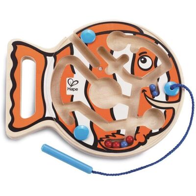 Hape Modello E1700 Gioco del labirinto magnetico di pesci in legno - Esploratore precoce Hape Modello E1700 Gioco del labirinto magnetico di pesci in legno - Esploratore precoce