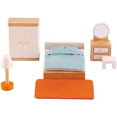 HAPE Puppenhaus Schlafzimmer - Holzspielset, Realistisches Design HAPE Puppenhaus Schlafzimmer - Holzspielset, Realistisches Design
