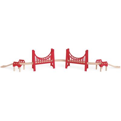 Hape E3710 Spielzeugbrücke - Doppel-Hängebrücke, bunt, 130cm Hape E3710 Spielzeugbrücke - Doppel-Hängebrücke, bunt, 130cm