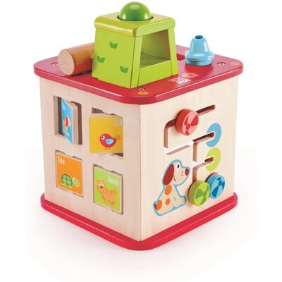 Hape E1812 Zestaw zabawek - Drewniany sześcian z tęczą Hape E1812 Zestaw zabawek - Drewniany sześcian z tęczą