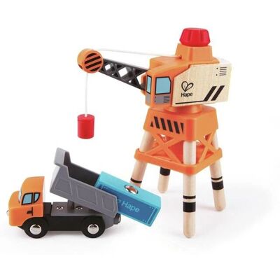 Hape E3715 Spielzeug-Set - Kran, LKW, Umweltfreundliches Holz Hape E3715 Spielzeug-Set - Kran, LKW, Umweltfreundliches Holz