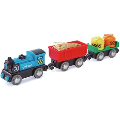 Hape E3720 Zestaw zabawek - Pociąg towarowy na baterie dla dzieci 3+ Hape E3720 Zestaw zabawek - Pociąg towarowy na baterie dla dzieci 3+
