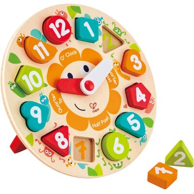 Hape Rainbow Clock Puzzle - Educational Wooden Time Puzzle for Kids Hape Rainbow Clock Puzzle - Educational Wooden Time Puzzle for Kids