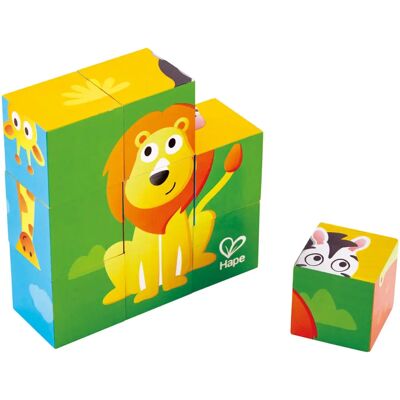 Hape Puzzle Blocs Animaux - Jungle 9 Pièces - Publicité Hape Puzzle Blocs Animaux - Jungle 9 Pièces - Publicité
