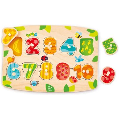Hape Zahlpuzzle mit Pegs - Bild- und Zahlenpuzzle Hape Zahlpuzzle mit Pegs - Bild- und Zahlenpuzzle