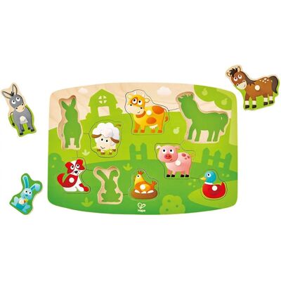 Puzzle de ferme en bois Hape - Dès 2 ans - Publicité Puzzle de ferme en bois Hape - Dès 2 ans - Publicité