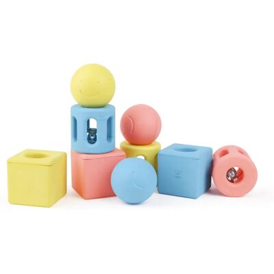 Hape Zabawka grzechotka dla niemowląt - Kolorowe geometria - 22x6x18cm Hape Zabawka grzechotka dla niemowląt - Kolorowe geometria - 22x6x18cm