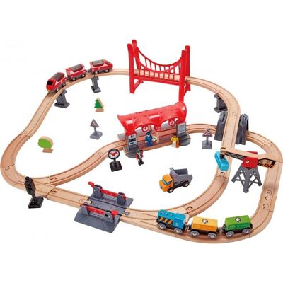 Hape Stadtzug Set - Holzbahn Urban Spielset Hape Stadtzug Set - Holzbahn Urban Spielset