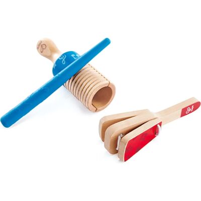 Hape Holz-Percussion-Set für Kinder - Güiro & Kastagnetten - Frühe Musikausbildung Hape Holz-Percussion-Set für Kinder - Güiro & Kastagnetten - Frühe Musikausbildung
