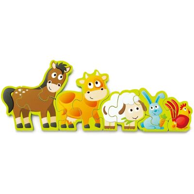 Hape Holz Zahlen & Farm Tiere Puzzle - 10 Stück Hape Holz Zahlen & Farm Tiere Puzzle - 10 Stück