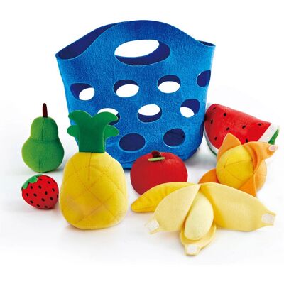 Hape E3169 Juego de juguetes - Cesta de frutas suave para niños pequeños Hape E3169 Juego de juguetes - Cesta de frutas suave para niños pequeños