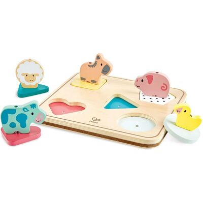 Hape Tiergeräusche Puzzle - Holzbauernhoftiere für Kleinkinder Hape Tiergeräusche Puzzle - Holzbauernhoftiere für Kleinkinder