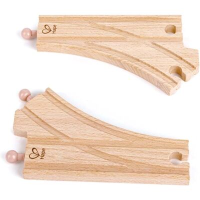 Espansione binari a forma di Y in legno Hape - Treno Espansione binari a forma di Y in legno Hape - Treno