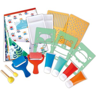 Hape E1067 - Giocattolo di arte e craft - Divertimento con pittura a spugna Hape E1067 - Giocattolo di arte e craft - Divertimento con pittura a spugna