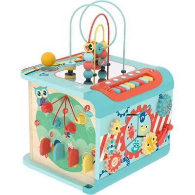 Hape E1073 Lernspielzeug - Bunter Motorikwürfel, Holz, Sound Hape E1073 Lernspielzeug - Bunter Motorikwürfel, Holz, Sound