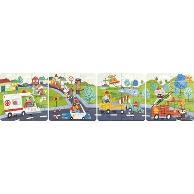 Hape E1639 Rettungspuzzle-Set - 4-in-1 Geschichten Spiele Hape E1639 Rettungspuzzle-Set - 4-in-1 Geschichten Spiele