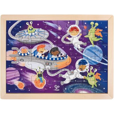 Hape Weltraumfreunde Puzzle - 50 Teile - Pädagogische Weltraumaktivität Hape Weltraumfreunde Puzzle - 50 Teile - Pädagogische Weltraumaktivität