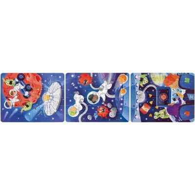 Hape Intergalactic Puzzle - Weltraum Abenteuer 3-in-1 Spiel Hape Intergalactic Puzzle - Weltraum Abenteuer 3-in-1 Spiel
