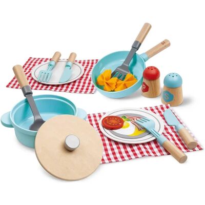 Hape Wooden Cooking & Serving Set - Kid's Play Kitchen Hape Wooden Cooking & Serving Set - Kid's Play Kitchen
