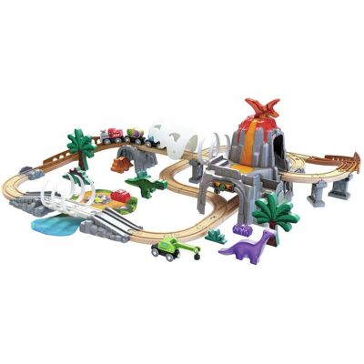 Hape Dino Eisenbahn Abenteuer Set - Holzspielzeug Zug Hape Dino Eisenbahn Abenteuer Set - Holzspielzeug Zug