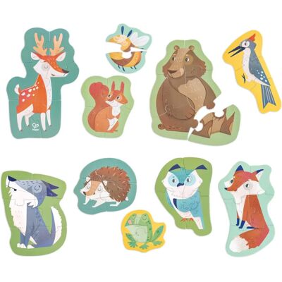 Hape Waldtiere Puzzle-Set - Lernpuzzle für Kinder 18-36 Monate Hape Waldtiere Puzzle-Set - Lernpuzzle für Kinder 18-36 Monate