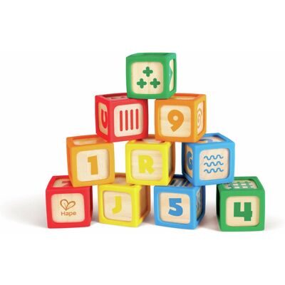 Hape E0131 - Zestaw sensorycznych klocków drewnianych - Zabawka edukacyjna Hape E0131 - Zestaw sensorycznych klocków drewnianych - Zabawka edukacyjna