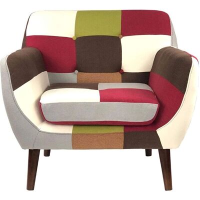 LIBEROSHOPPING - Poltrona Patchwork Levante Alta Qualita - Motivo Patchwork - Dimensioni 90x76x82 cm - poltrona LIBEROSHOPPING - Poltrona Patchwork Levante Alta Qualita - Motivo Patchwork - Dimensioni 90x76x82 cm - poltrona