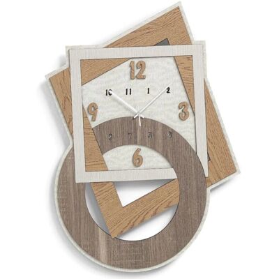 LIBEROSHOPPING - Geometrico 40x59 - Rovere Scuro - Orologio da parete LIBEROSHOPPING - Geometrico 40x59 - Rovere Scuro - Orologio da parete