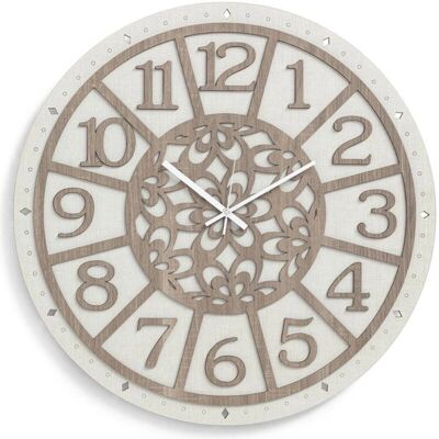 LIBEROSHOPPING - Orologio da Parete D30 Legno Inciso - Natura LIBEROSHOPPING - Orologio da Parete D30 Legno Inciso - Natura