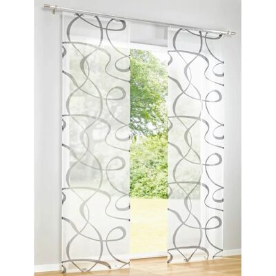 HEINE HOME Graue halbtransparente Gardine - 225cm x 60cm HEINE HOME Graue halbtransparente Gardine - 225cm x 60cm