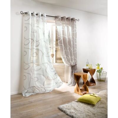 HEINE HOME Gardine - 145cm, Grau, Universalzugband - Gardinen HEINE HOME Gardine - 145cm, Grau, Universalzugband - Gardinen