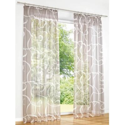 HEINE HOME Gardinen - 245x140 cm - halbtransparent, Ösen, beige HEINE HOME Gardinen - 245x140 cm - halbtransparent, Ösen, beige