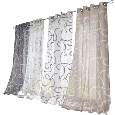 HEINE HOME Graue Gardine 225cm - Halbtransparenter Voile HEINE HOME Graue Gardine 225cm - Halbtransparenter Voile