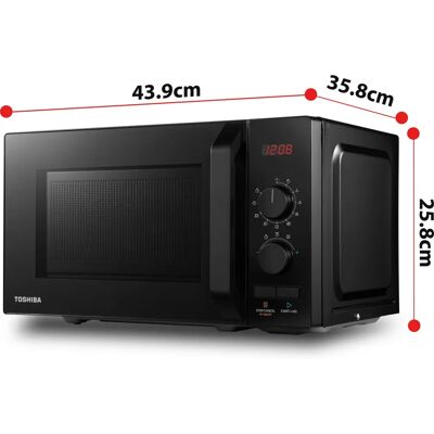 Toshiba MW2-AM20PF(BK) - Black - Solo microwave Toshiba MW2-AM20PF(BK) - Black - Solo microwave