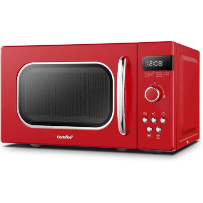 COMFEE' Retro Style 800w Microwave Oven - 20L, Red COMFEE' Retro Style 800w Microwave Oven - 20L, Red