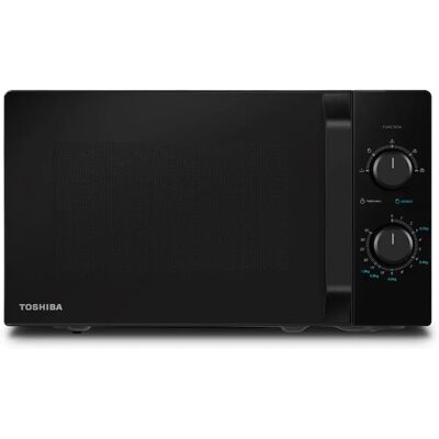 Toshiba MW2-MM20P(BK) - Standardmikrowelle, 20 Liter, 800 W, 5 Leistungsstufen mit Auftaufunktion, LED-Beleuchtung Toshiba MW2-MM20P(BK) - Standardmikrowelle, 20 Liter, 800 W, 5 Leistungsstufen mit Auftaufunktion, LED-Beleuchtung